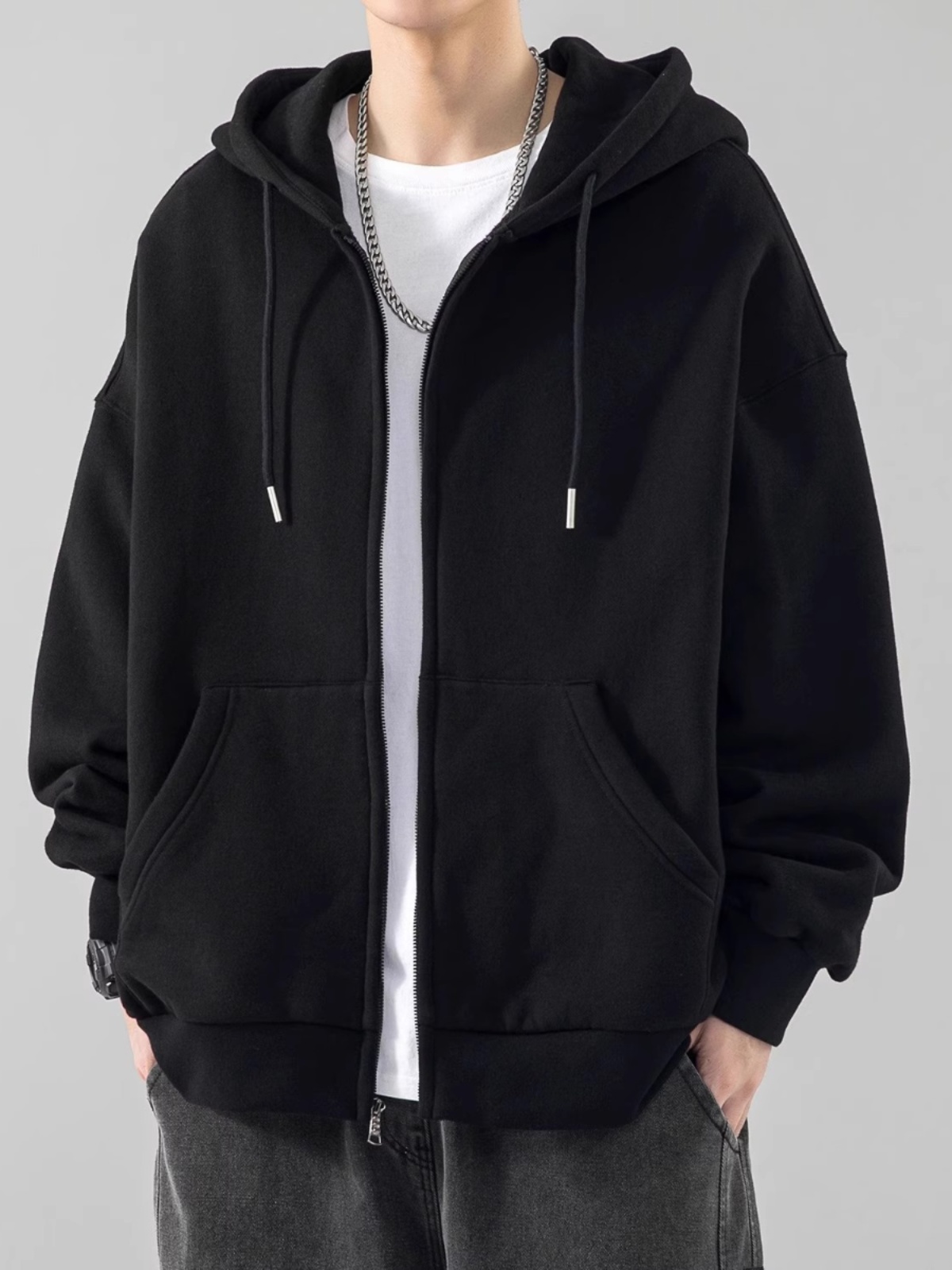 Streetwear Brand Hong Kong - Bol Kesim Erkek Kapüşonlu Sweatshirt Hong
