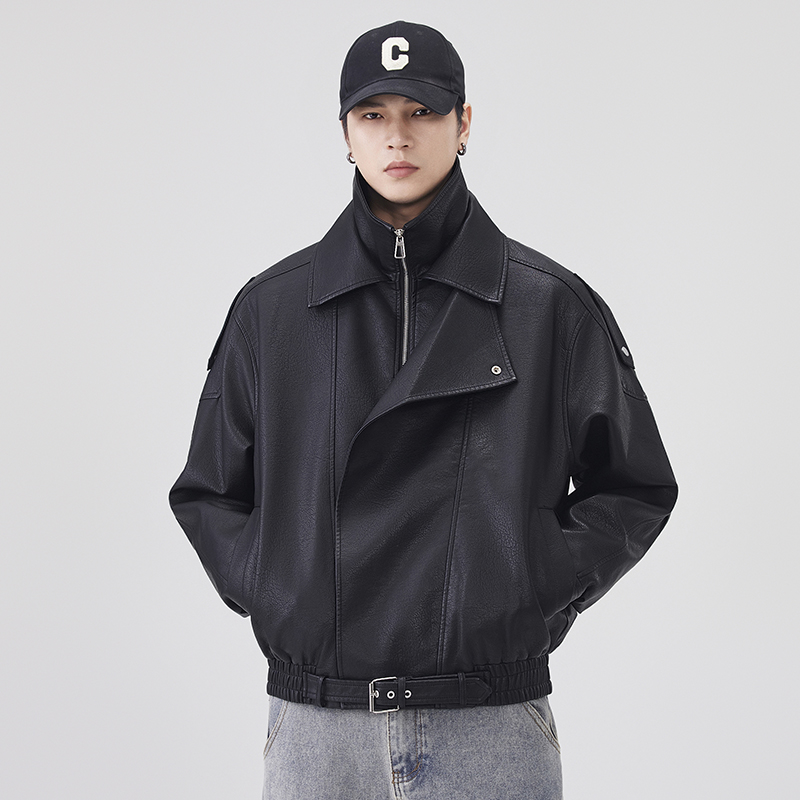Streetwear Brand Fashion - Sonbahar Kış Deri Ceket Erkekler Sokak