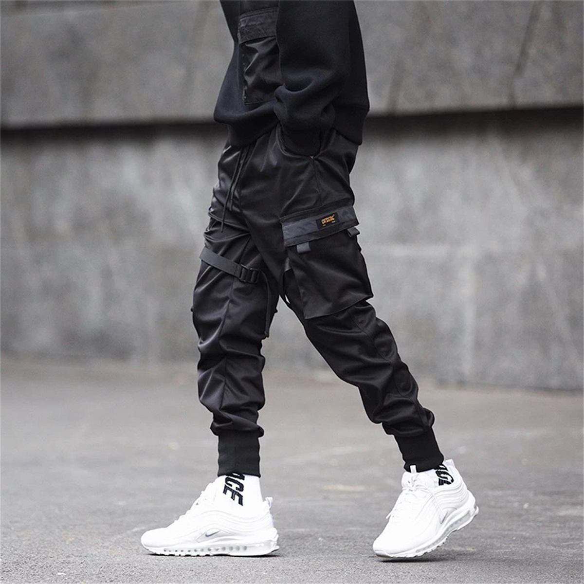 Siyah Hip Hop kargo pantolon y - Streetwear Brand Fashion incelemesi ve fiyatı