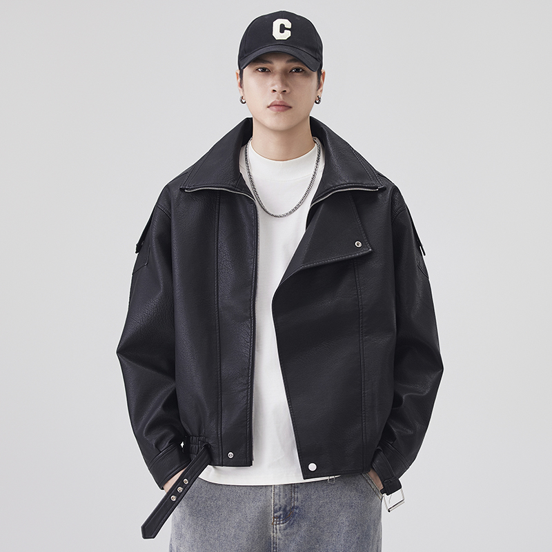 Sonbahar Kış Deri Ceket Erkekl - Streetwear Brand Fashion incelemesi ve fiyatı